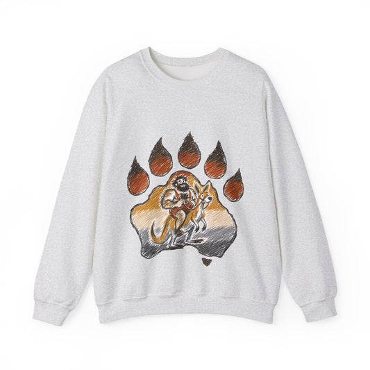 Trendy Australian Mascot Print Pullover