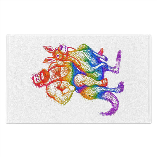 Soft Absorbent Rainbow Bear Kangaroo Hand Towel