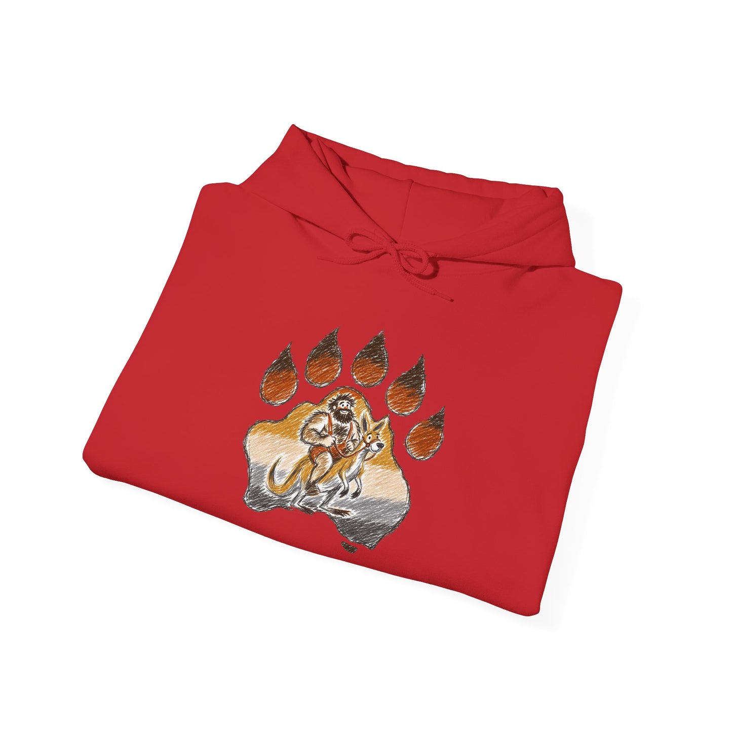 Trendy Australian Mascot Print Pullover Hoodie