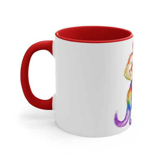 Celeste Rainbow Bear Kangaroo Graphic Two-Tone Coffee Mug
