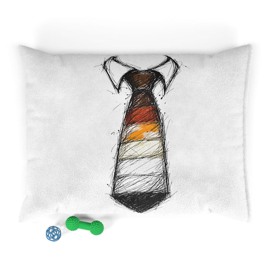 Brilliant Bear Pride Necktie Graphic Pet Bed Pillow