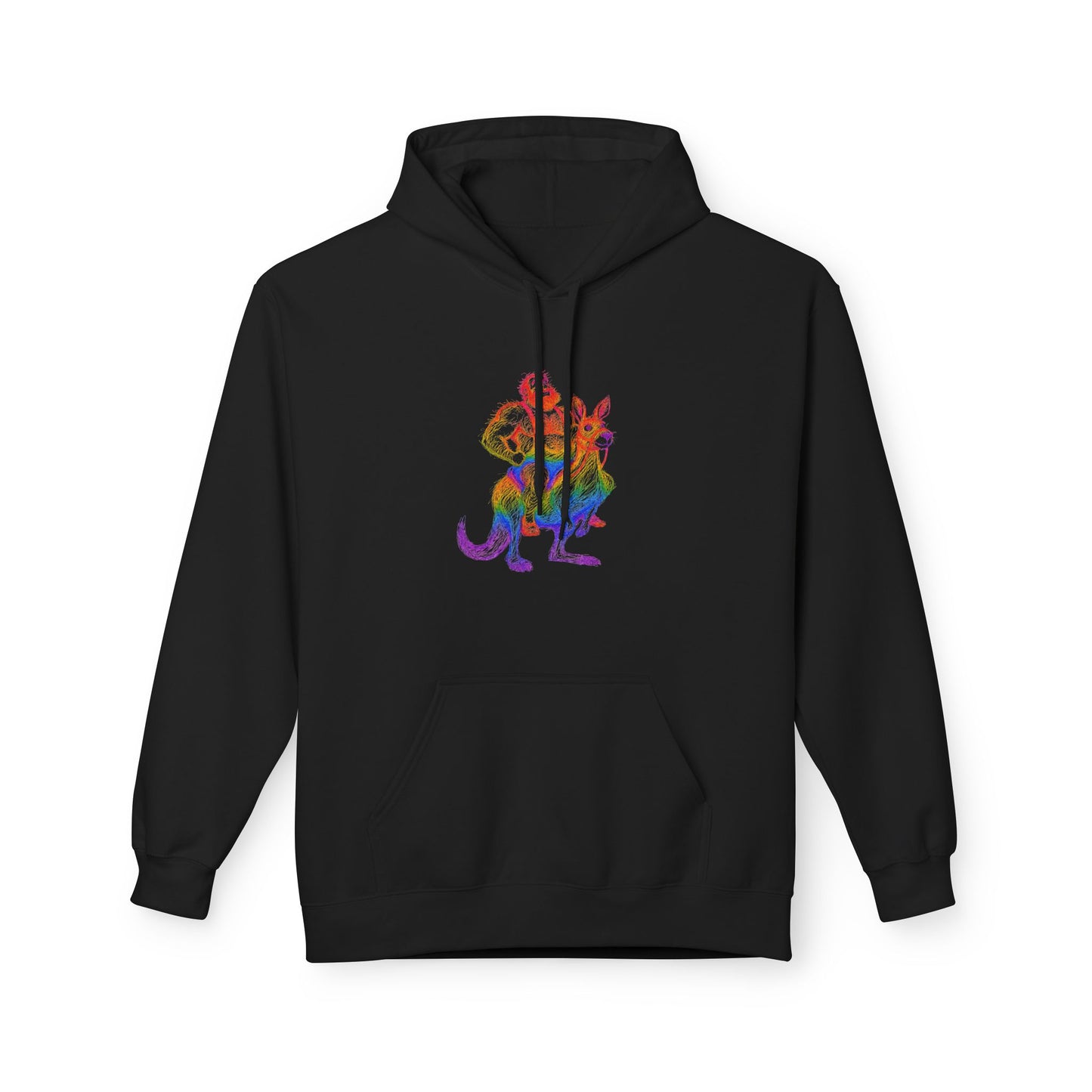 Celeste Rainbow Bear Kangaroo Graphic Hoodie