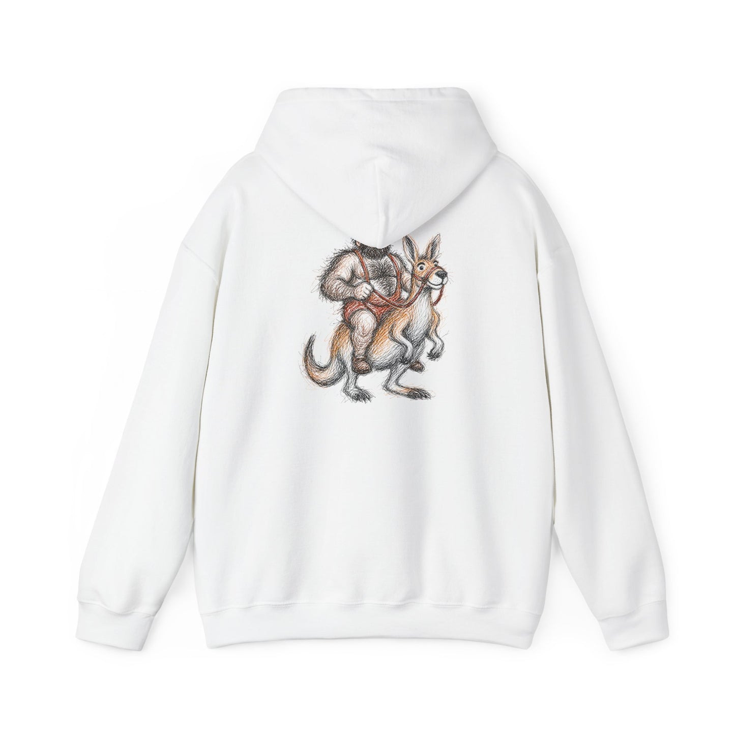 Trendy Australian Mascot Print Pullover Hoodie