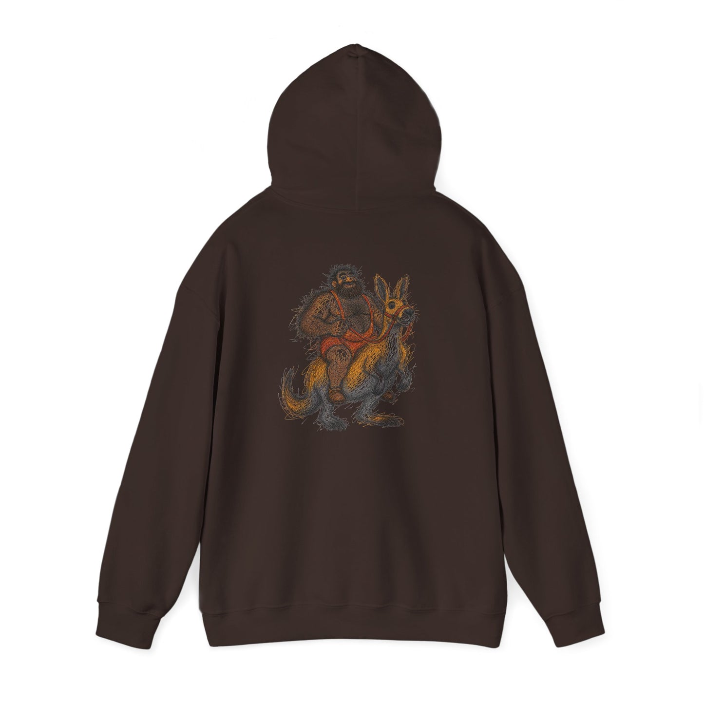 Trendy Australian Mascot Print Pullover Hoodie