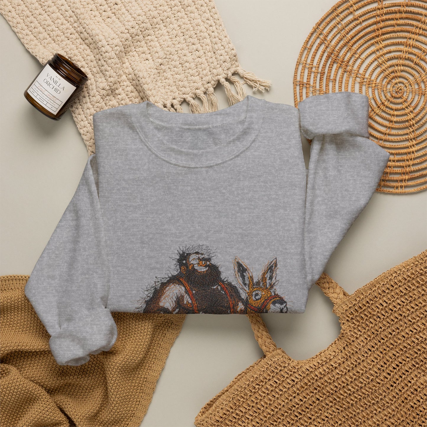 Supreme Bear Kangaroo Graphic Crewneck Sweatshirt