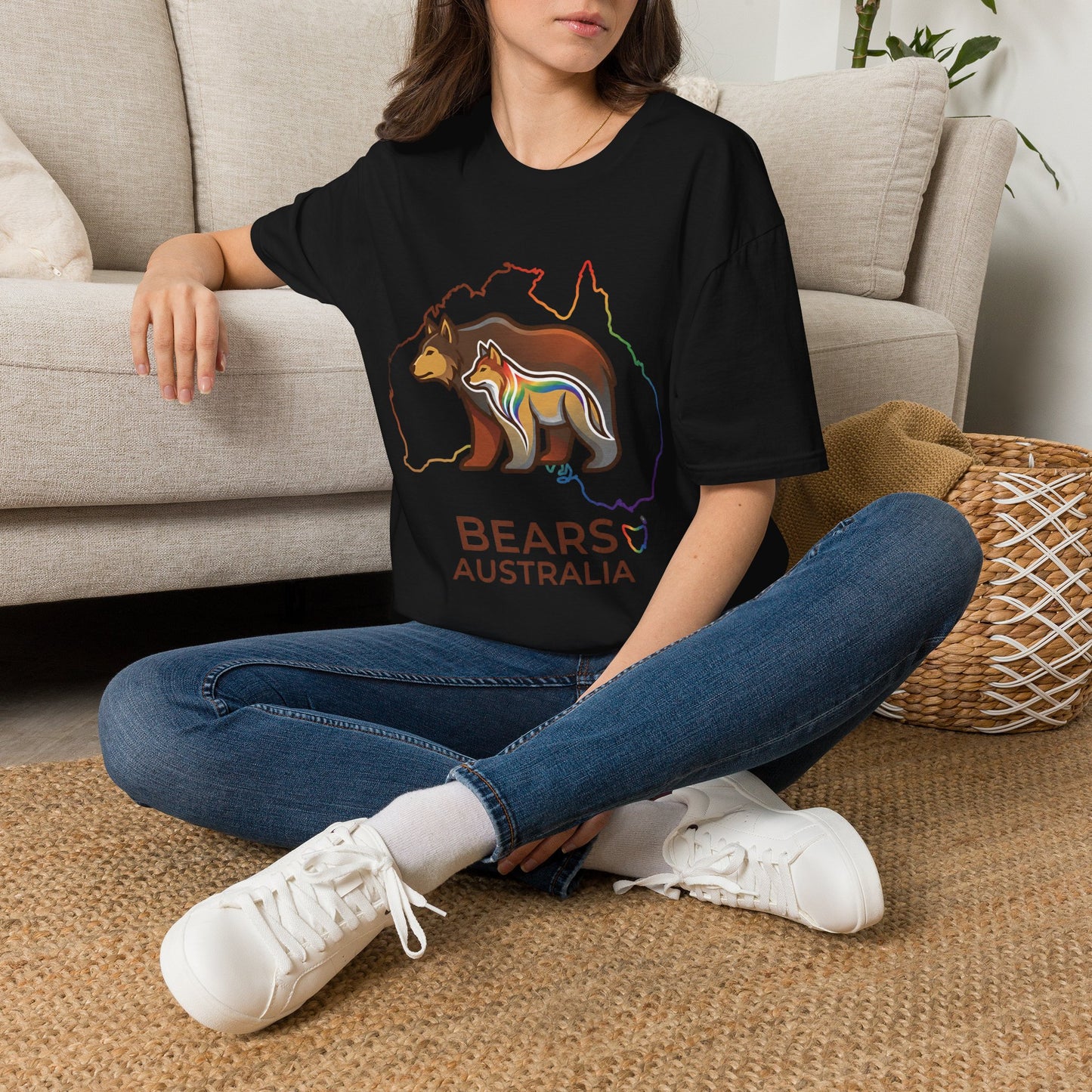 Astral Bears Australia Map Pride T-Shirt