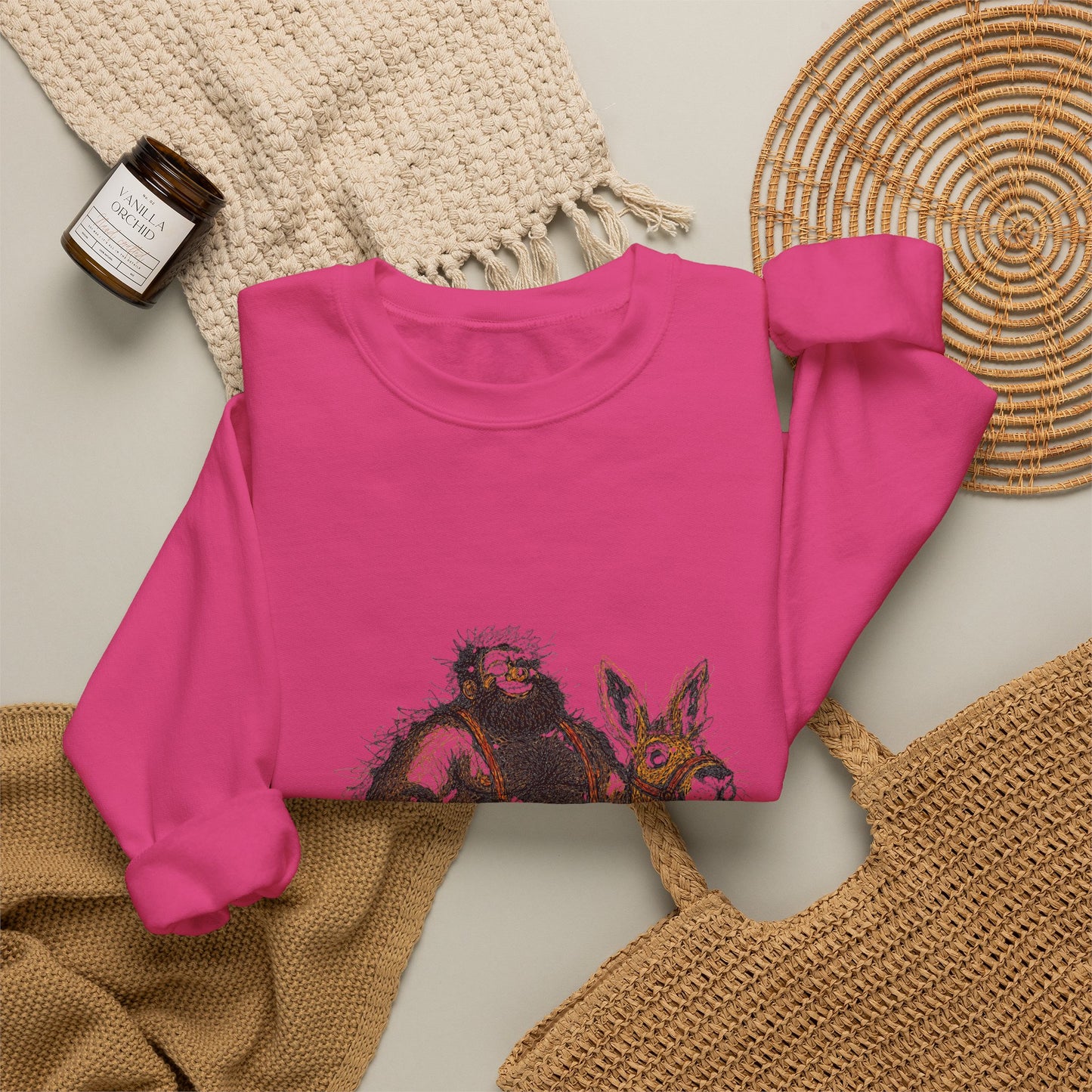 Supreme Bear Kangaroo Graphic Crewneck Sweatshirt
