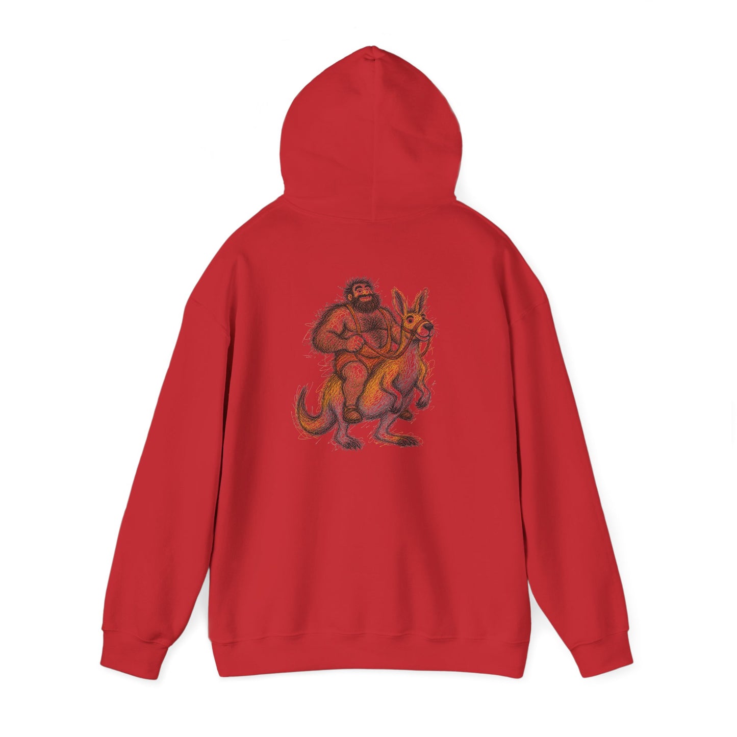 Trendy Australian Mascot Print Pullover Hoodie