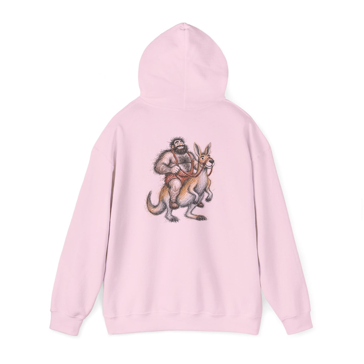 Trendy Australian Mascot Print Pullover Hoodie
