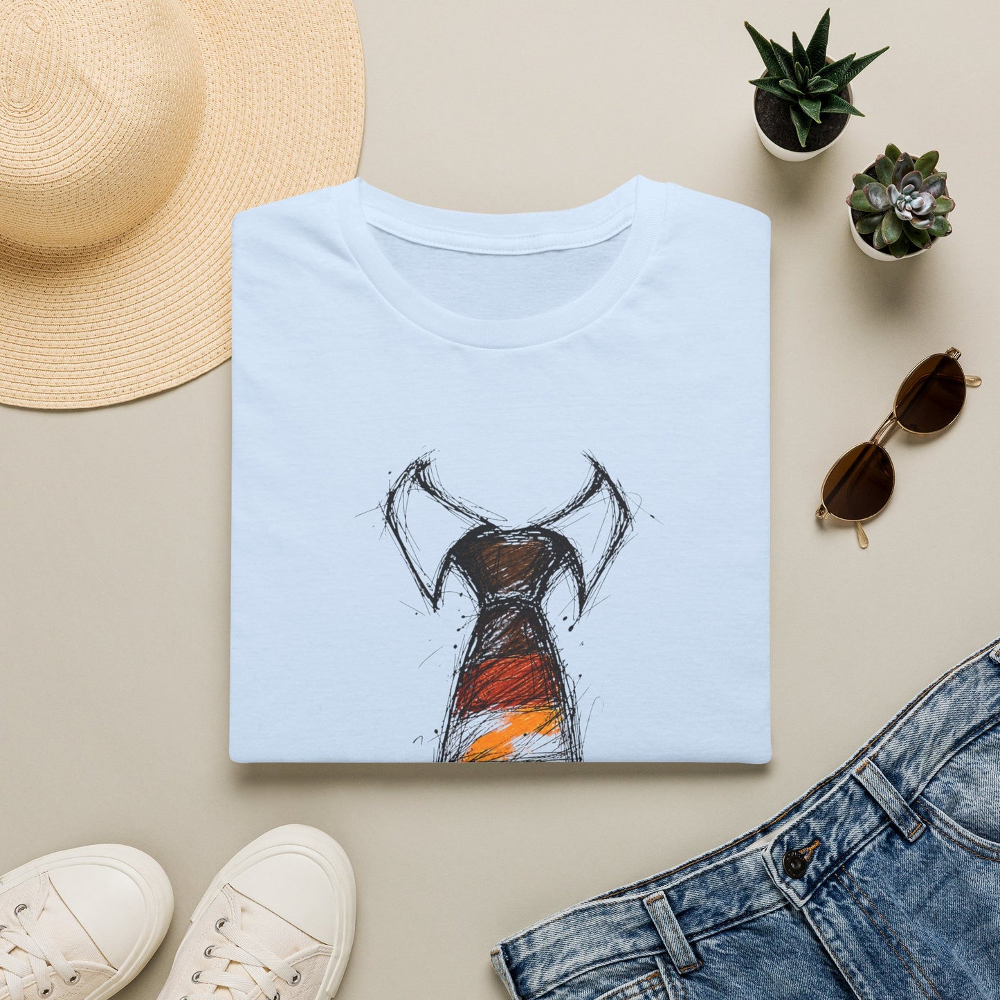 Vibrant Striped Necktie Pride Graphic Top