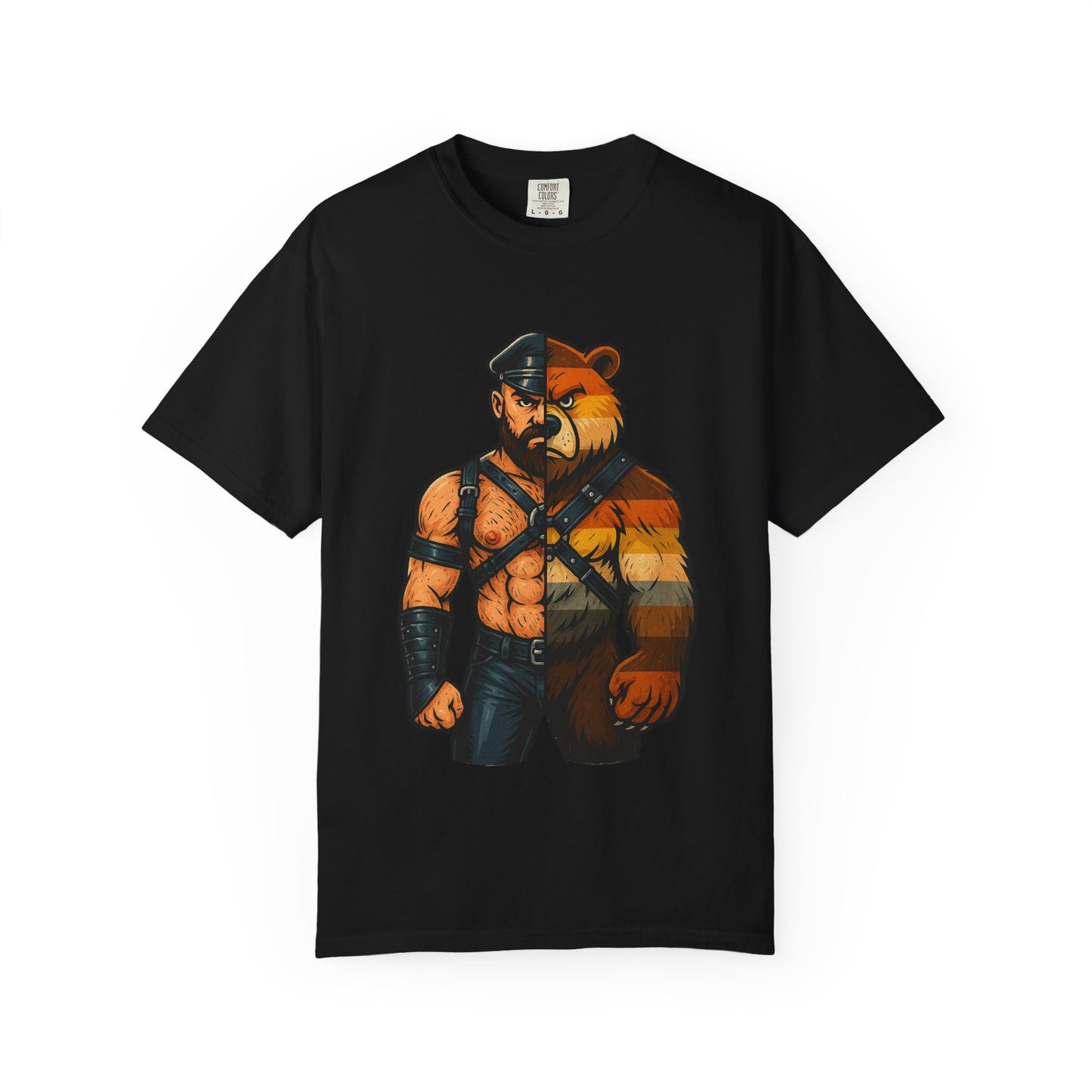 Celeste Bear Brotherhood Split Graphic T-Shirt