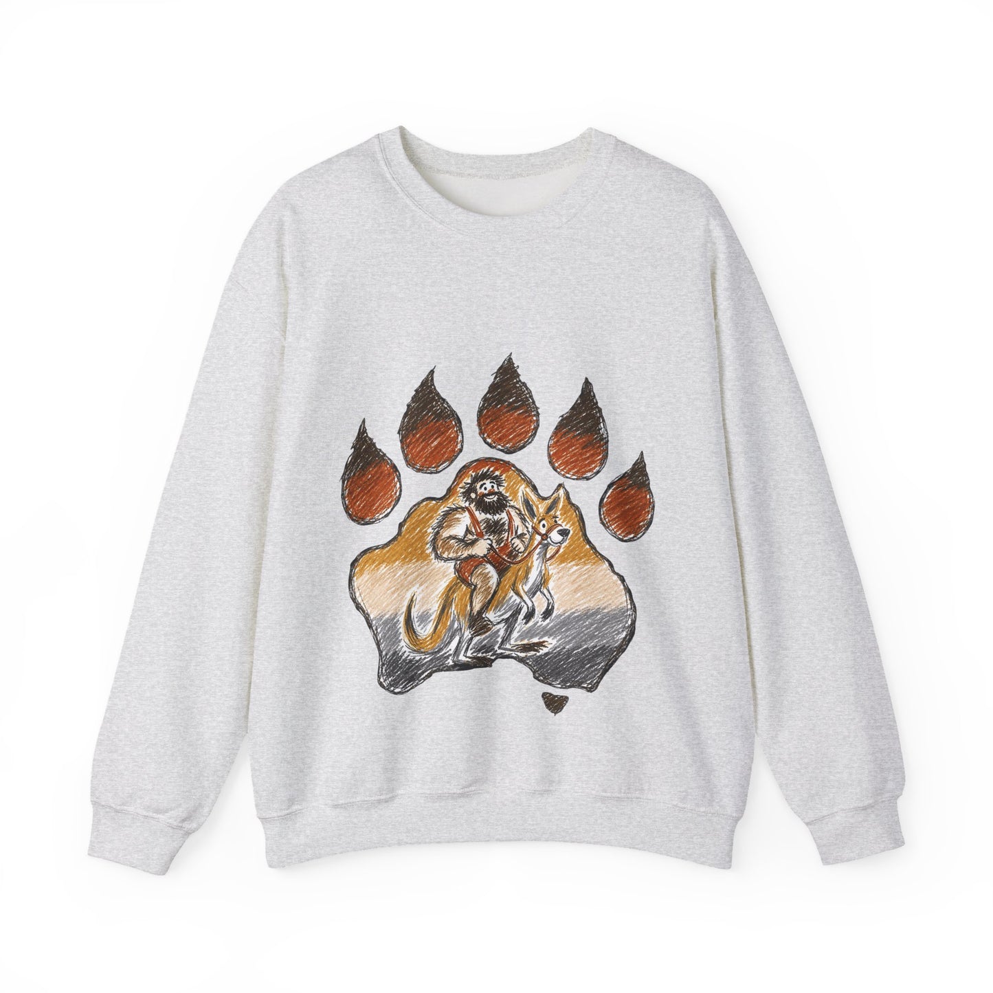 Trendy Australian Mascot Print Pullover