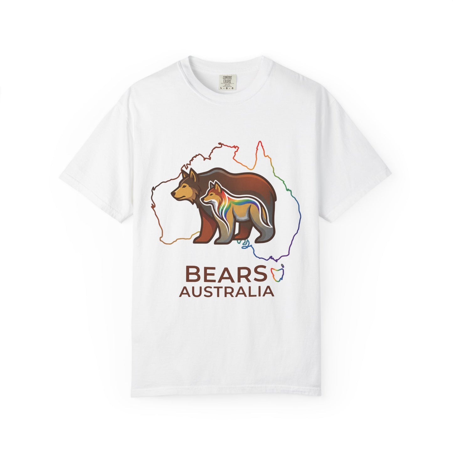 Casual Bears Australia Rainbow Map Print Shirt