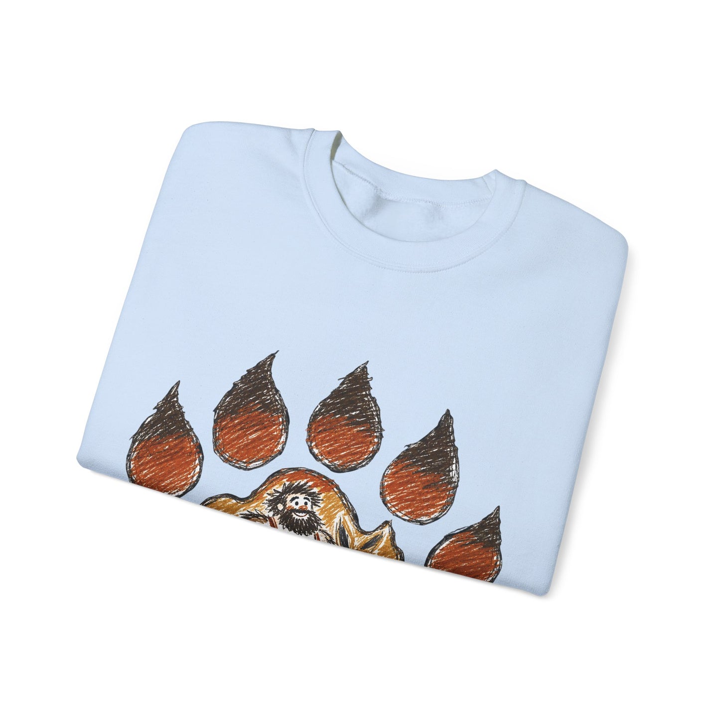 Distinctive Bear Kangaroo Design Crewneck Top