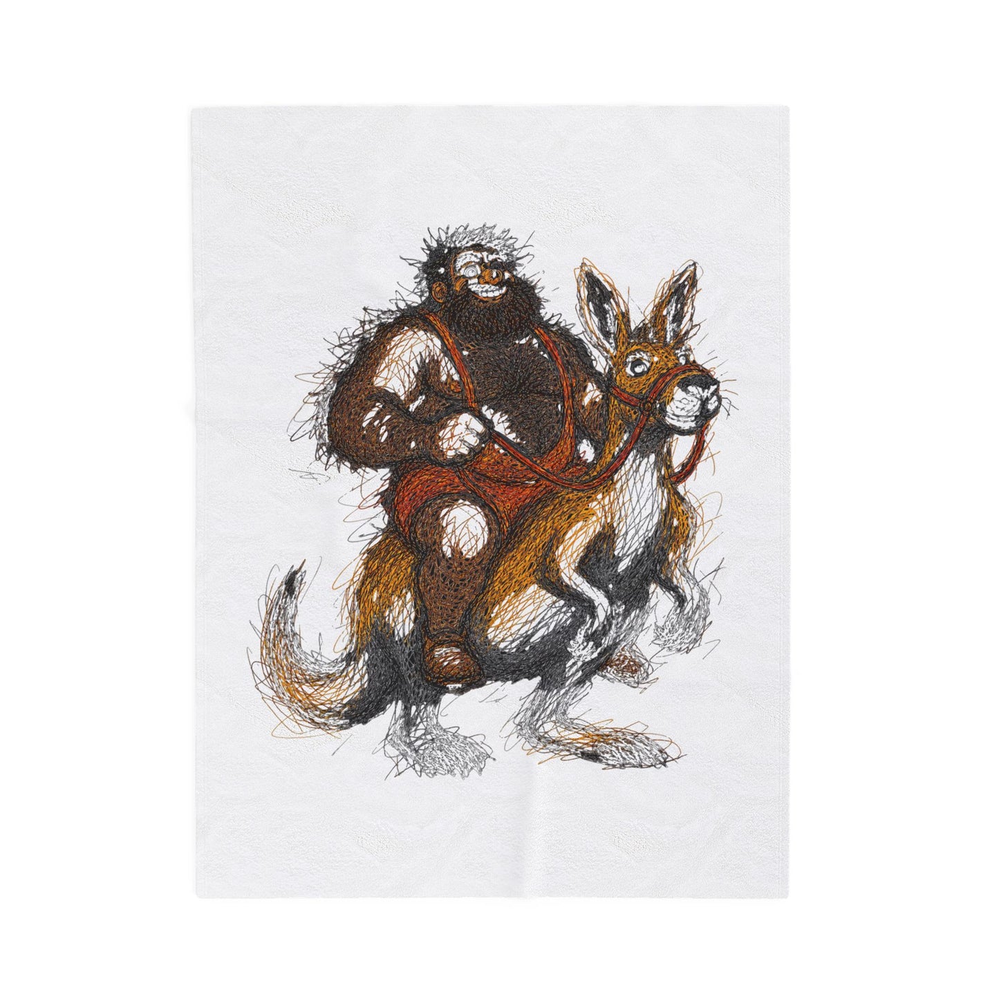 Supreme Bear Kangaroo Graphic Fleece Blanket