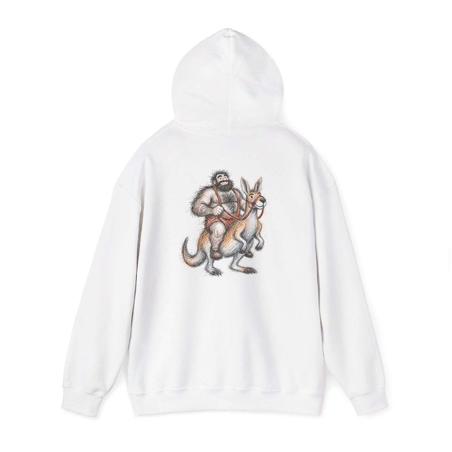 Trendy Australian Mascot Print Pullover Hoodie