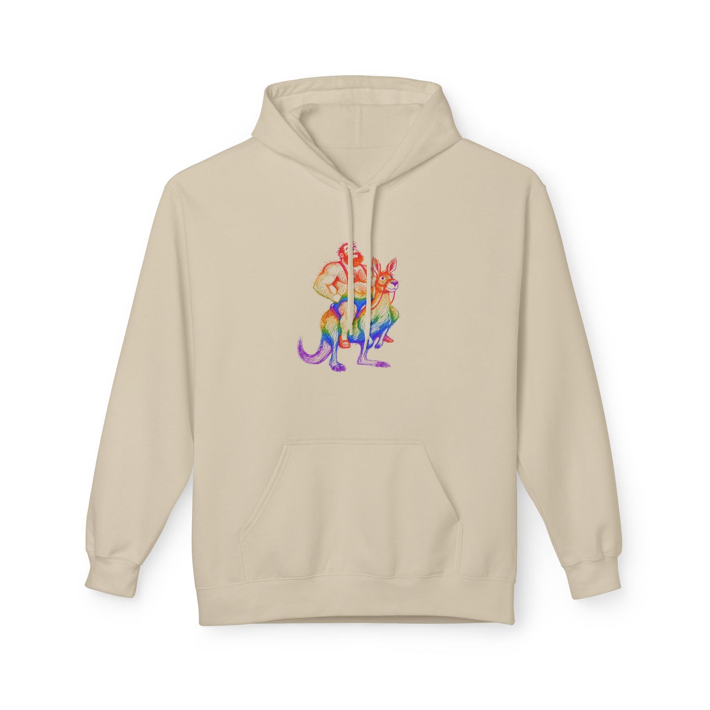 Celeste Rainbow Bear Kangaroo Graphic Hoodie