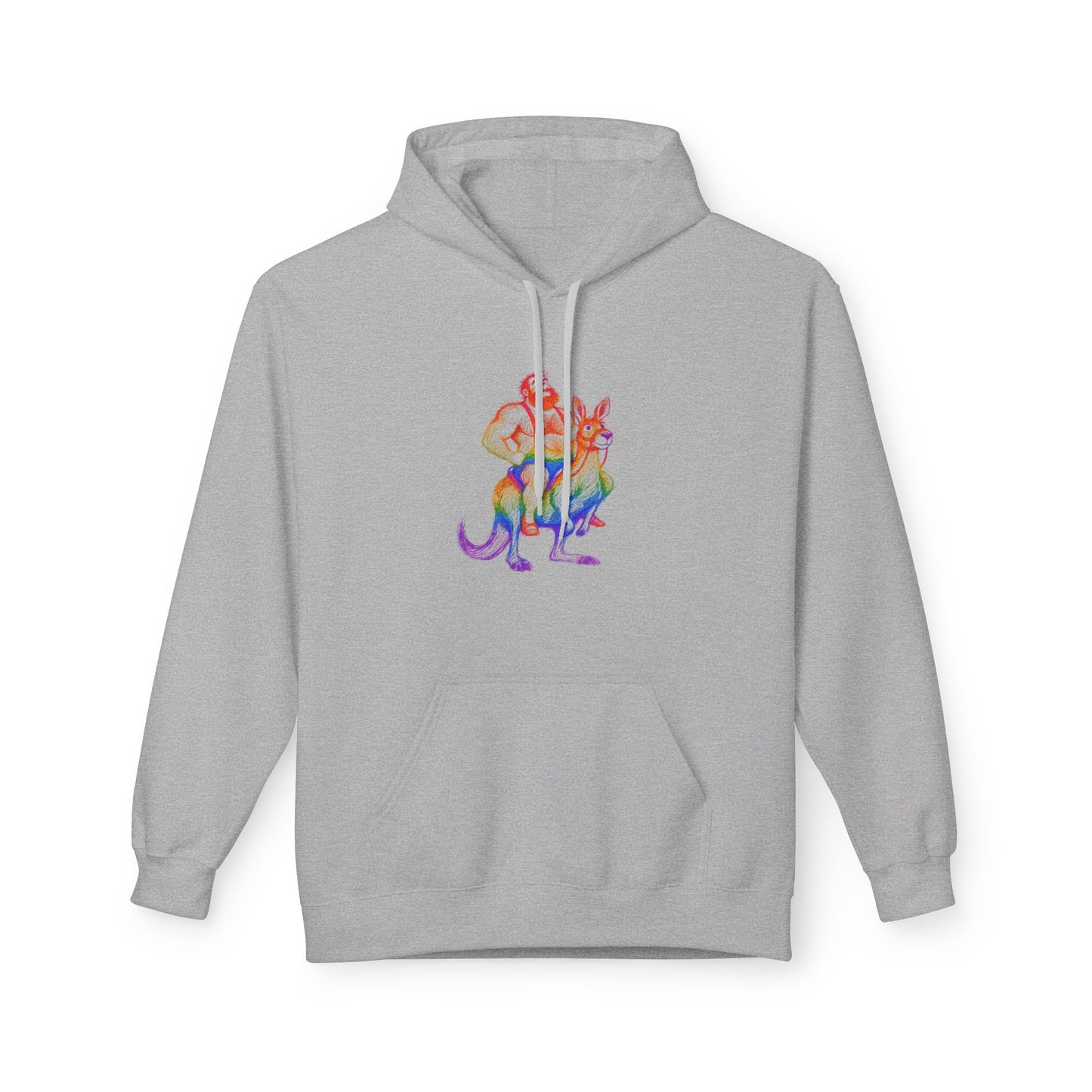 Celeste Rainbow Bear Kangaroo Graphic Hoodie