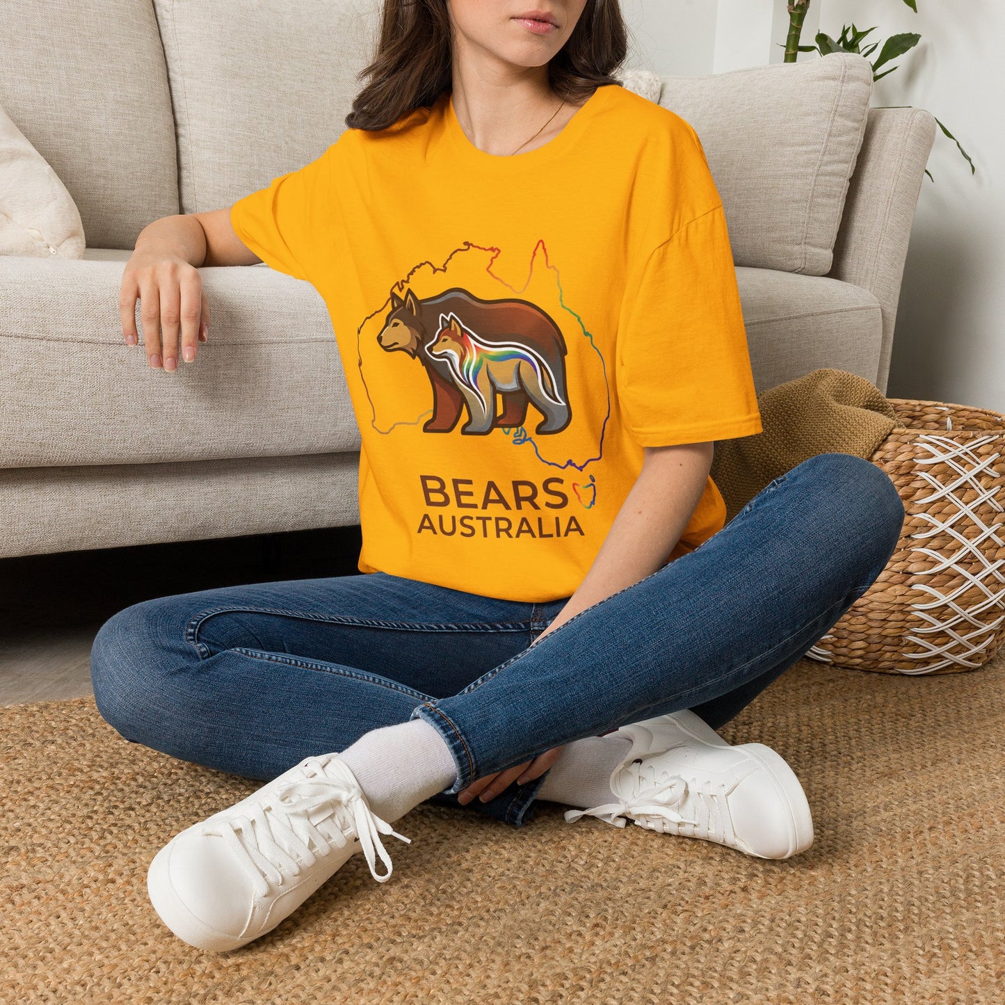 Astral Bears Australia Map Pride T-Shirt
