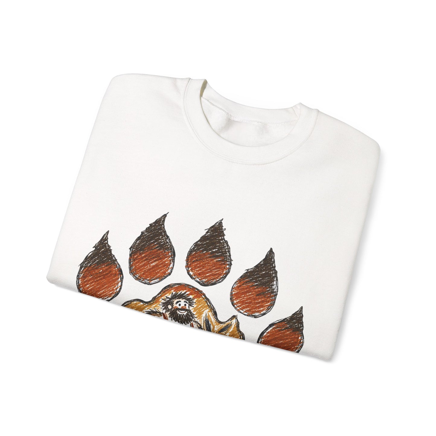 Distinctive Bear Kangaroo Design Crewneck Top