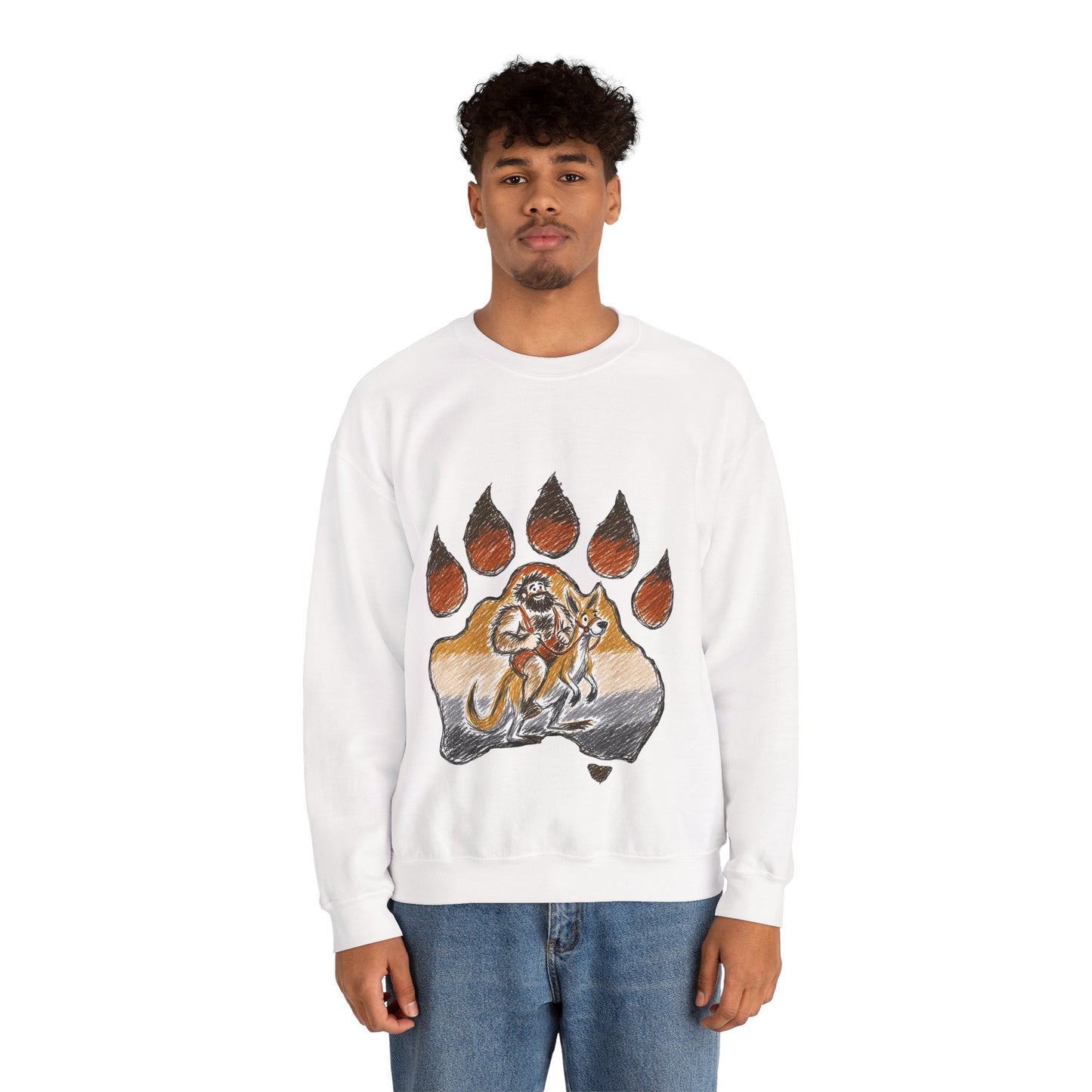 Trendy Australian Mascot Print Pullover