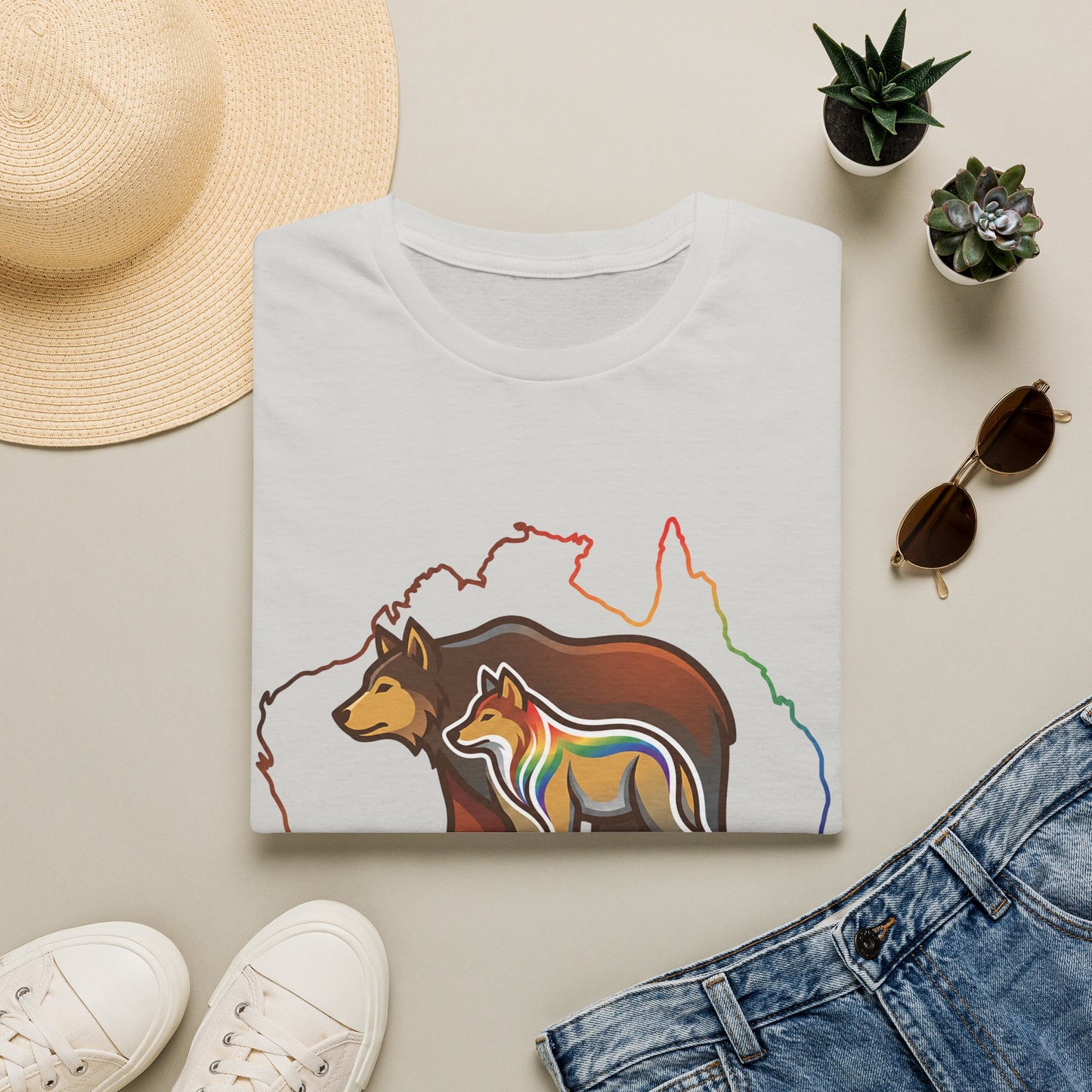 Astral Bears Australia Map Pride T-Shirt
