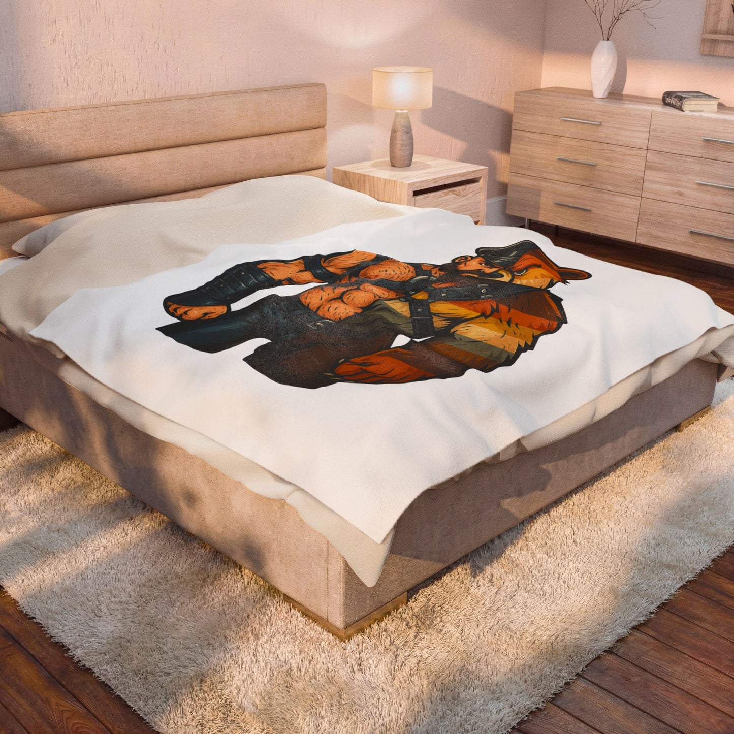 Modern Split Face Mascot Bedding Blanket