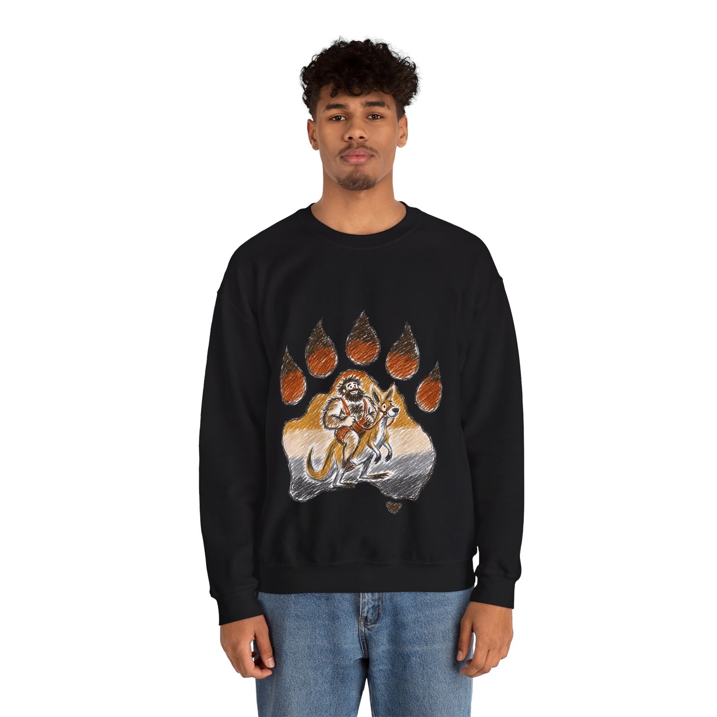 Trendy Australian Mascot Print Pullover