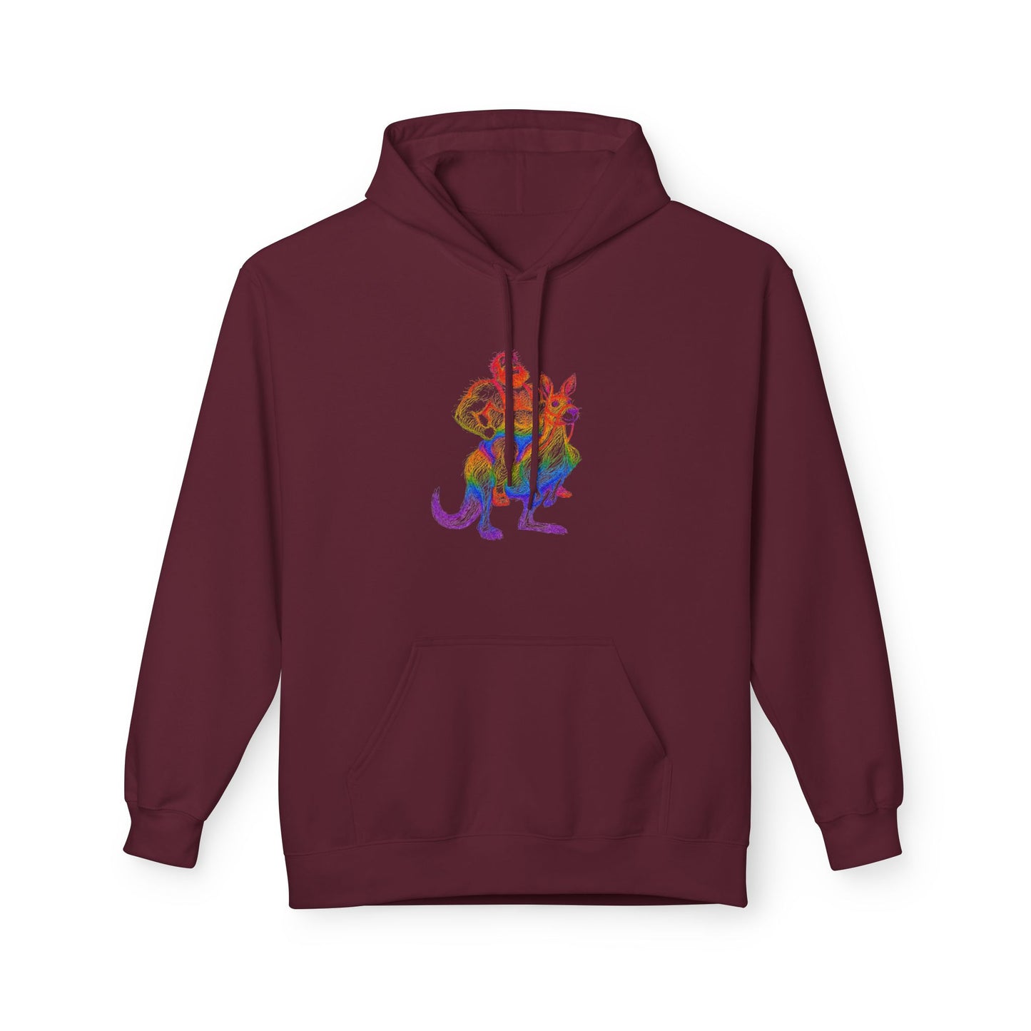 Celeste Rainbow Bear Kangaroo Graphic Hoodie