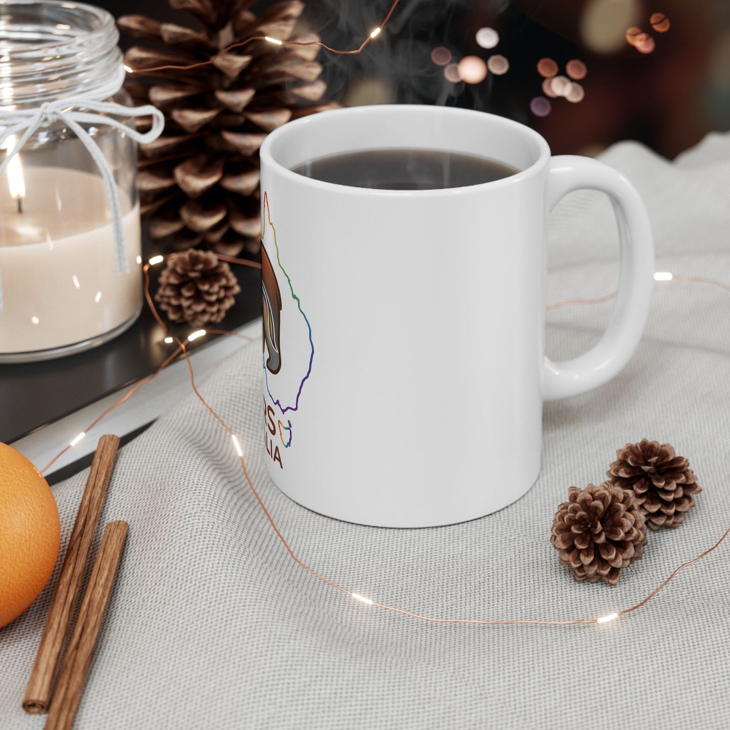 Celestial White Australian Bear Pride Mug