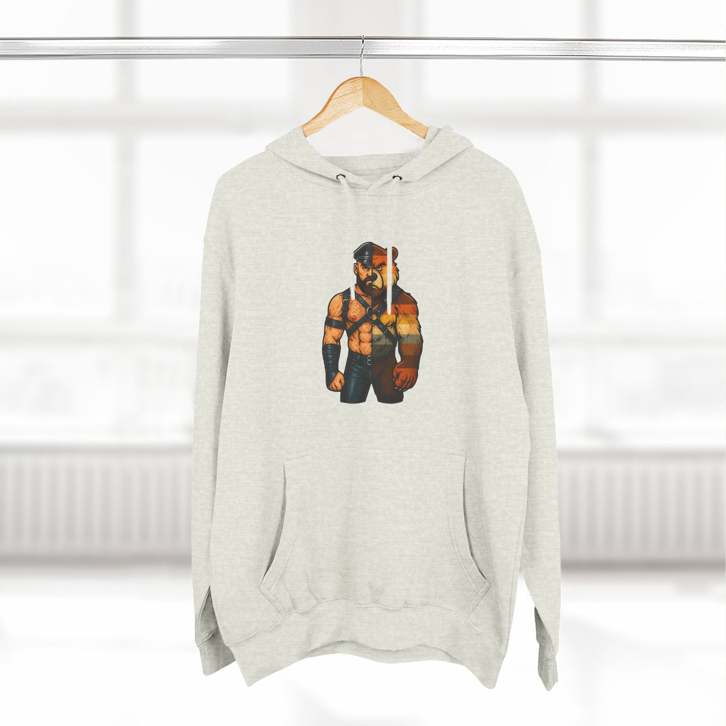 Stylish Bear Brotherhood Pride Cotton Hooded Sweatshirt