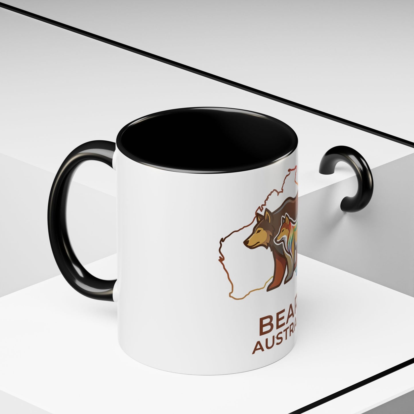 Astral Bears Australia Map Pride Two-Tone Coffee Mug