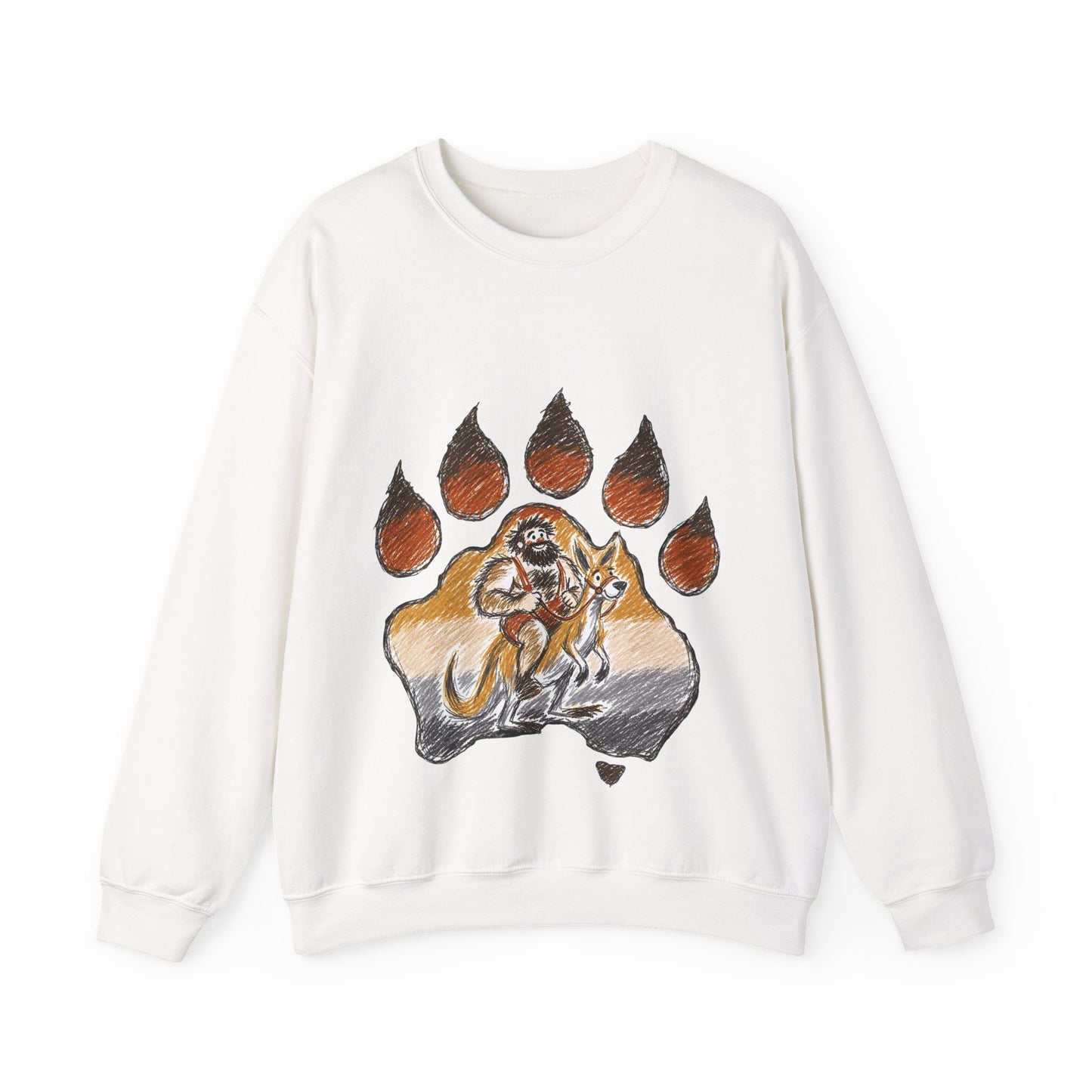Trendy Australian Mascot Print Pullover