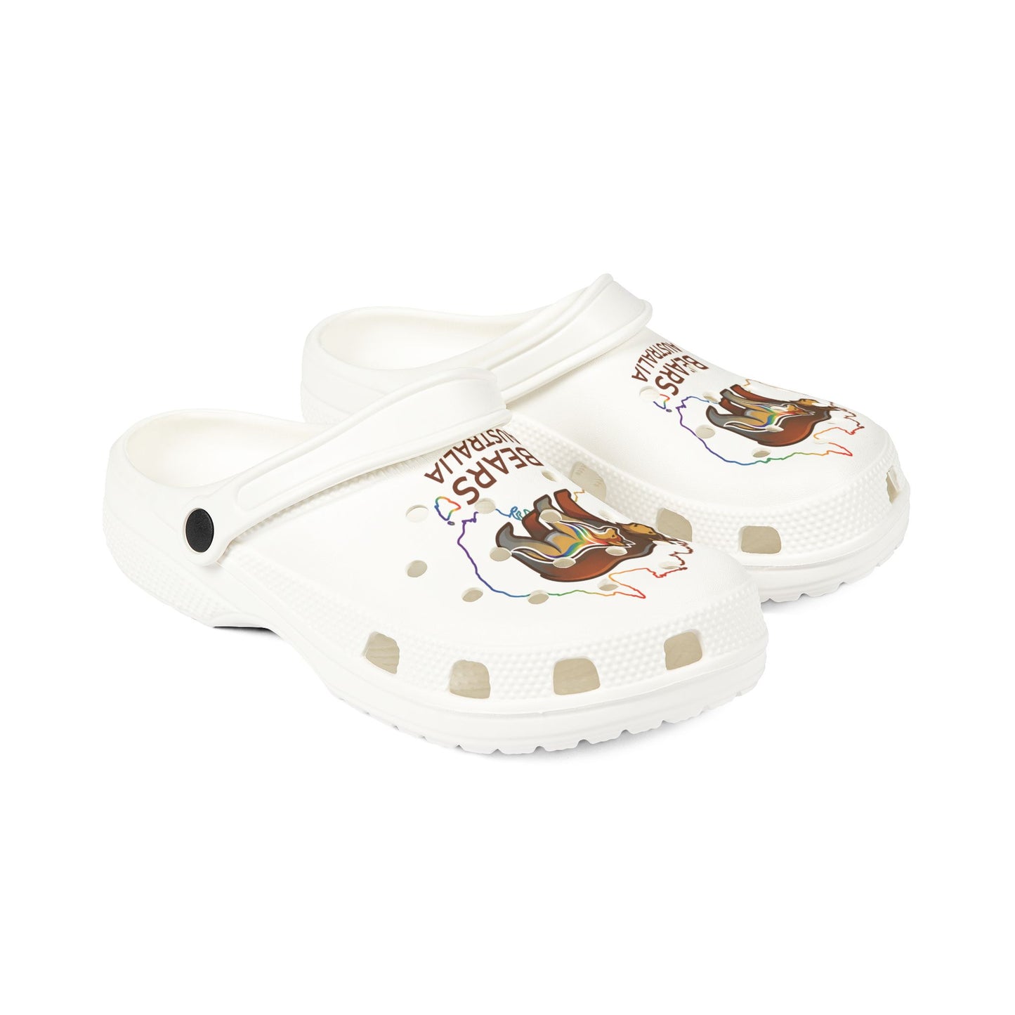 Comfortable Bears Australia Rainbow Graphic Clog Shoes