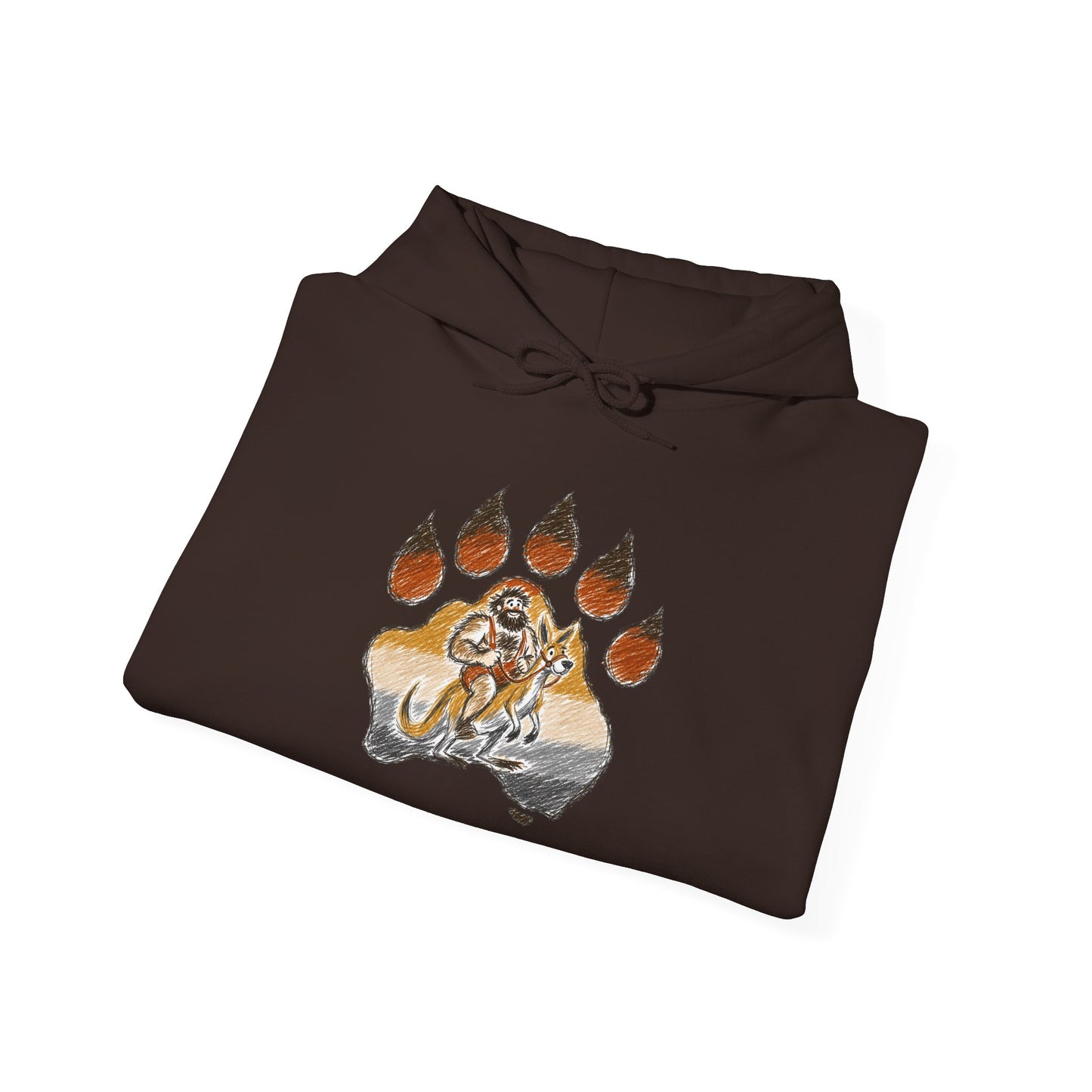 Trendy Australian Mascot Print Pullover Hoodie