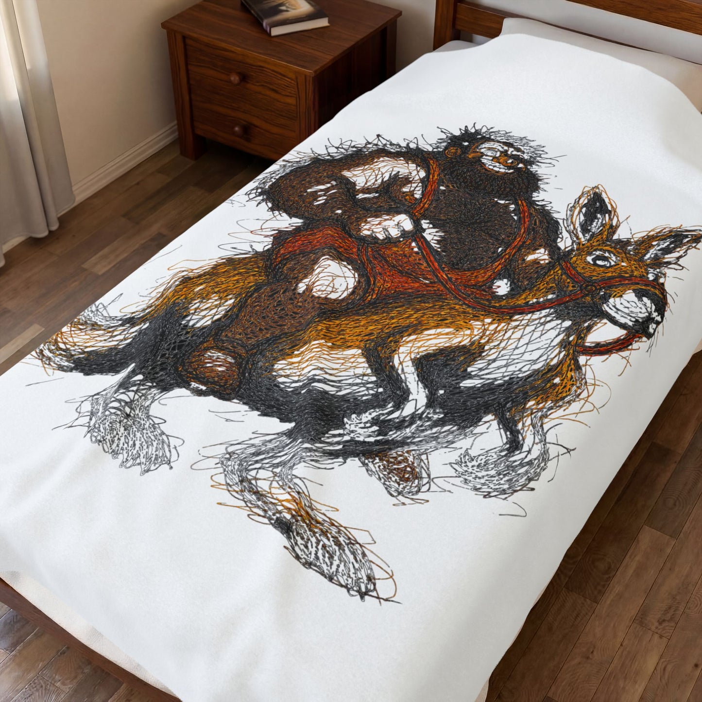 Supreme Bear Kangaroo Graphic Fleece Blanket