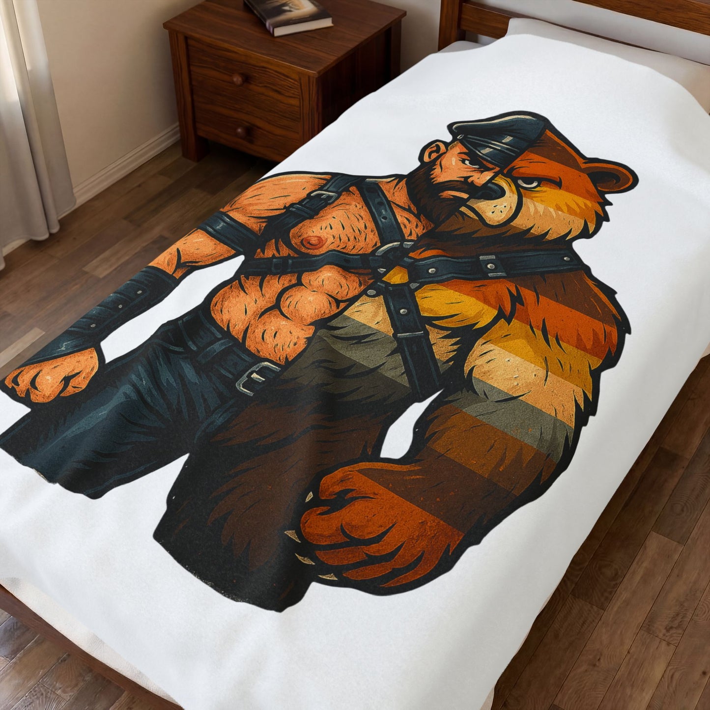Modern Split Face Mascot Bedding Blanket