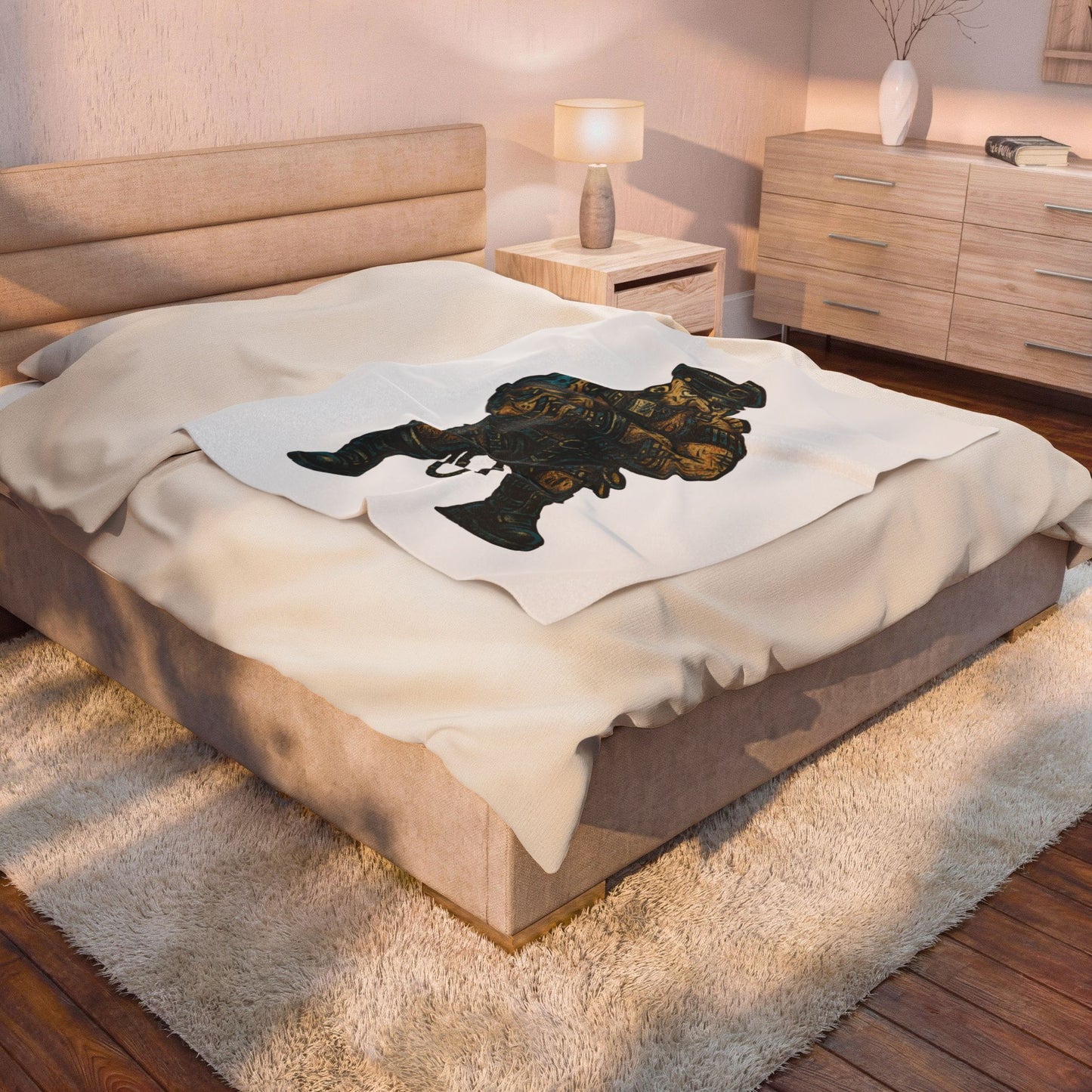 Modern Bear Pride Print Throw Blanket