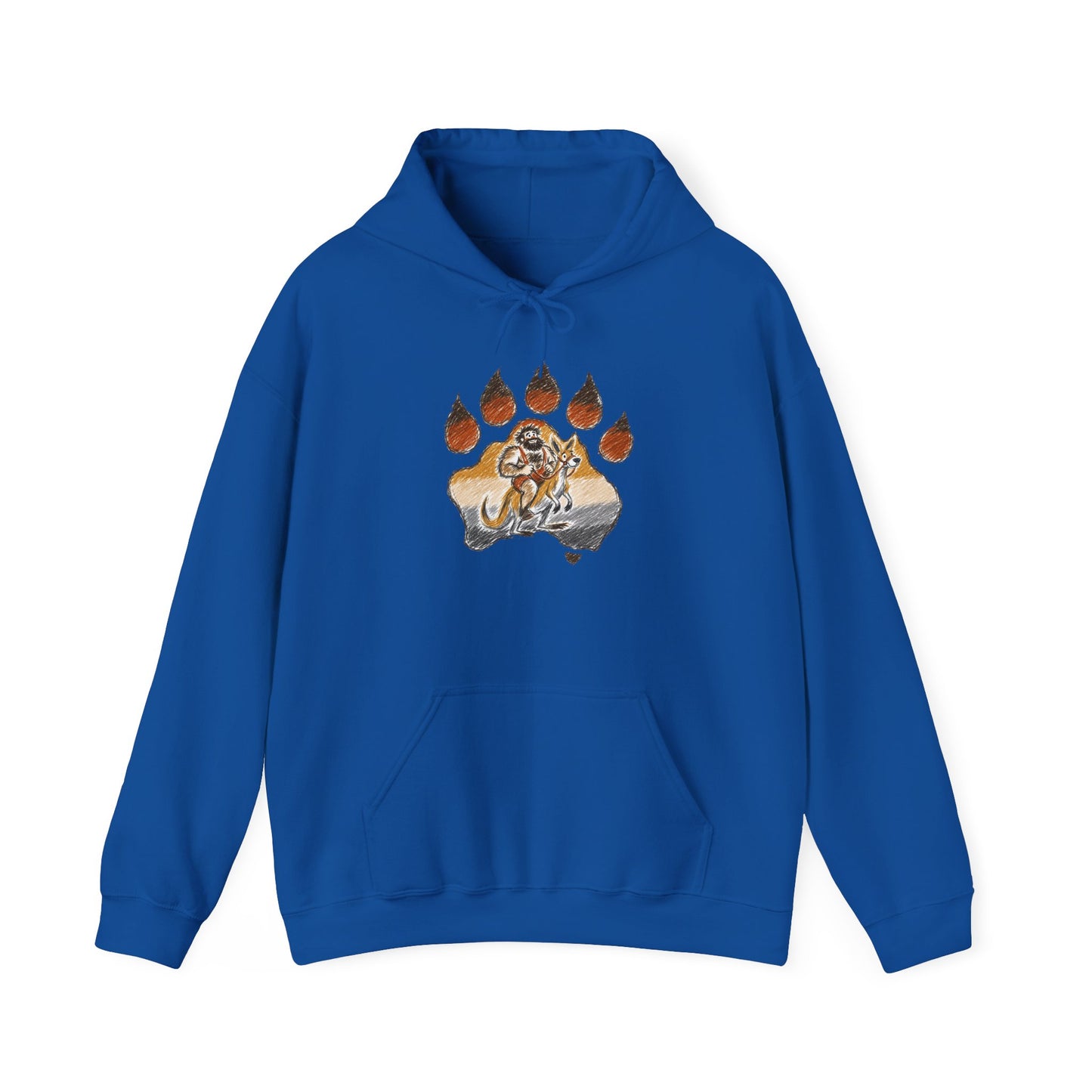 Trendy Australian Mascot Print Pullover Hoodie