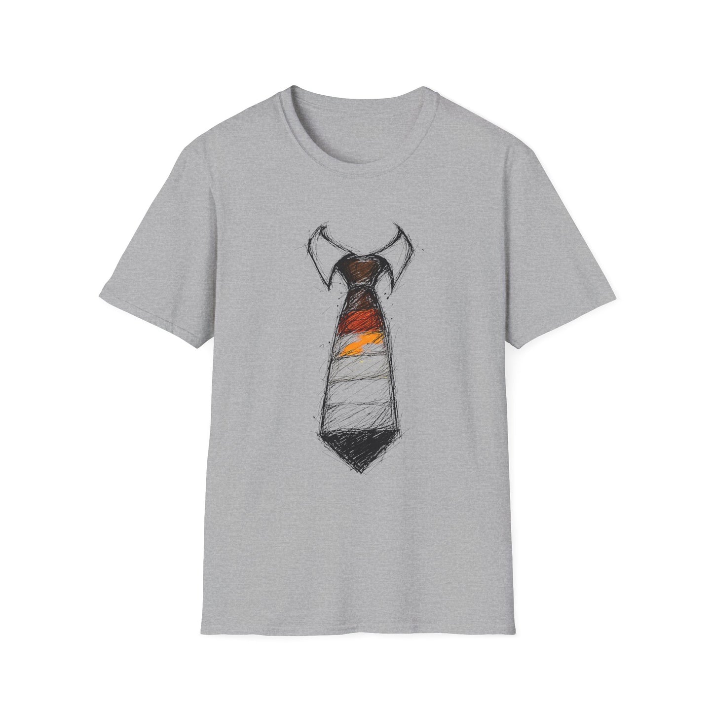 Vibrant Striped Necktie Pride Graphic Top