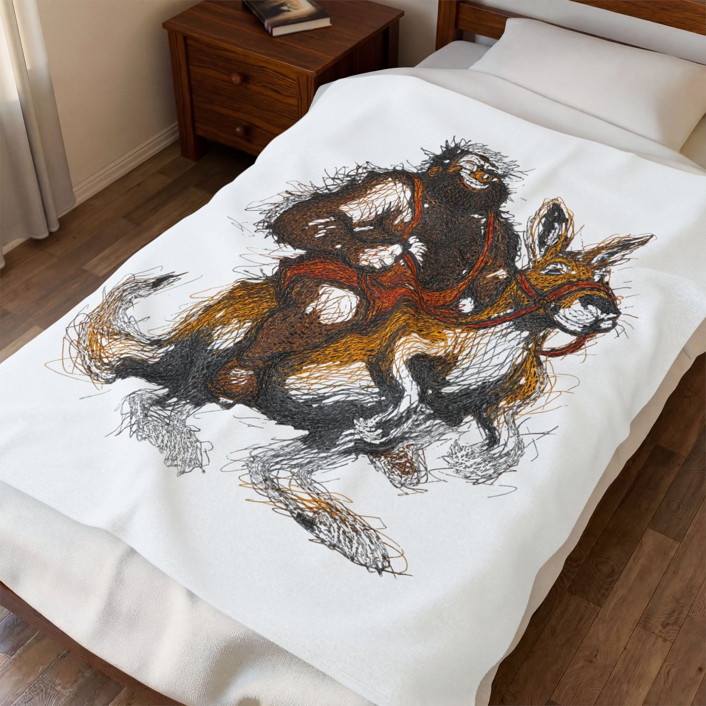 Supreme Bear Kangaroo Graphic Fleece Blanket