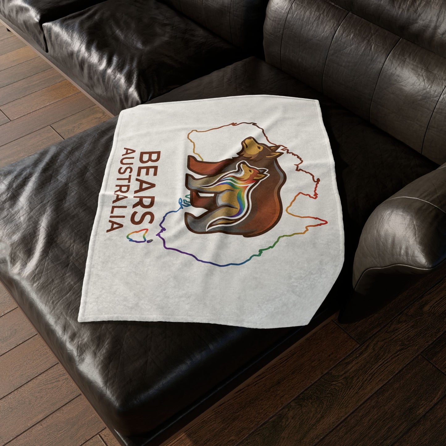 Astral Bears Australia Map Pride Fleece Blanket