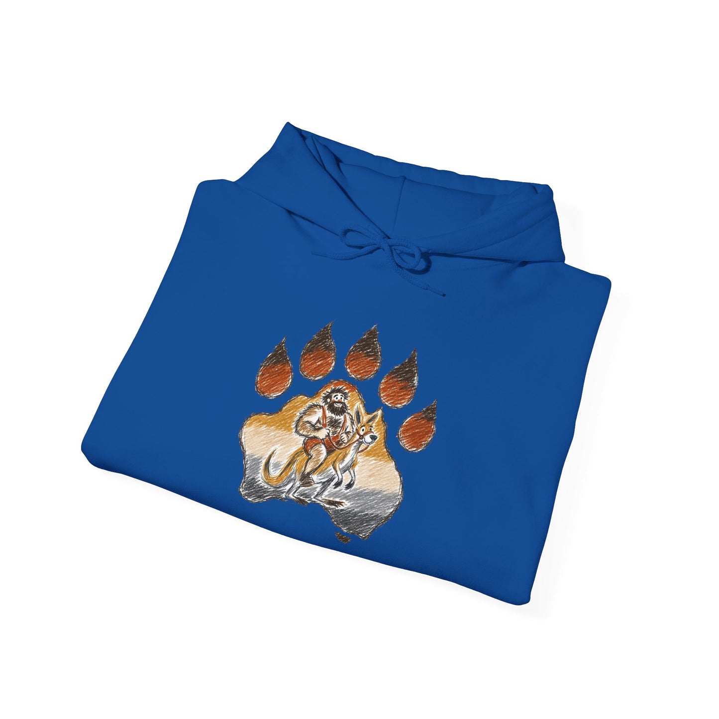 Trendy Australian Mascot Print Pullover Hoodie