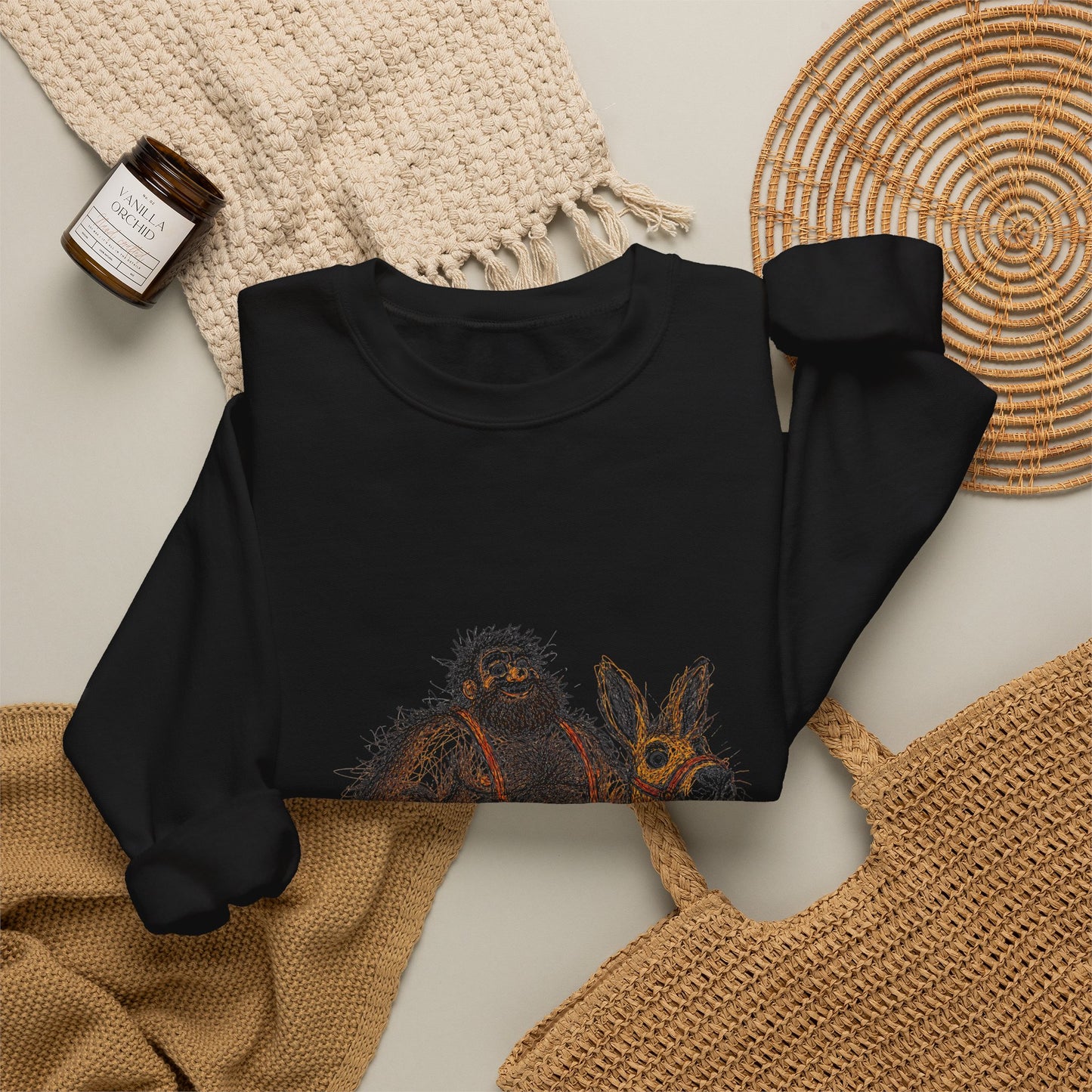 Supreme Bear Kangaroo Graphic Crewneck Sweatshirt