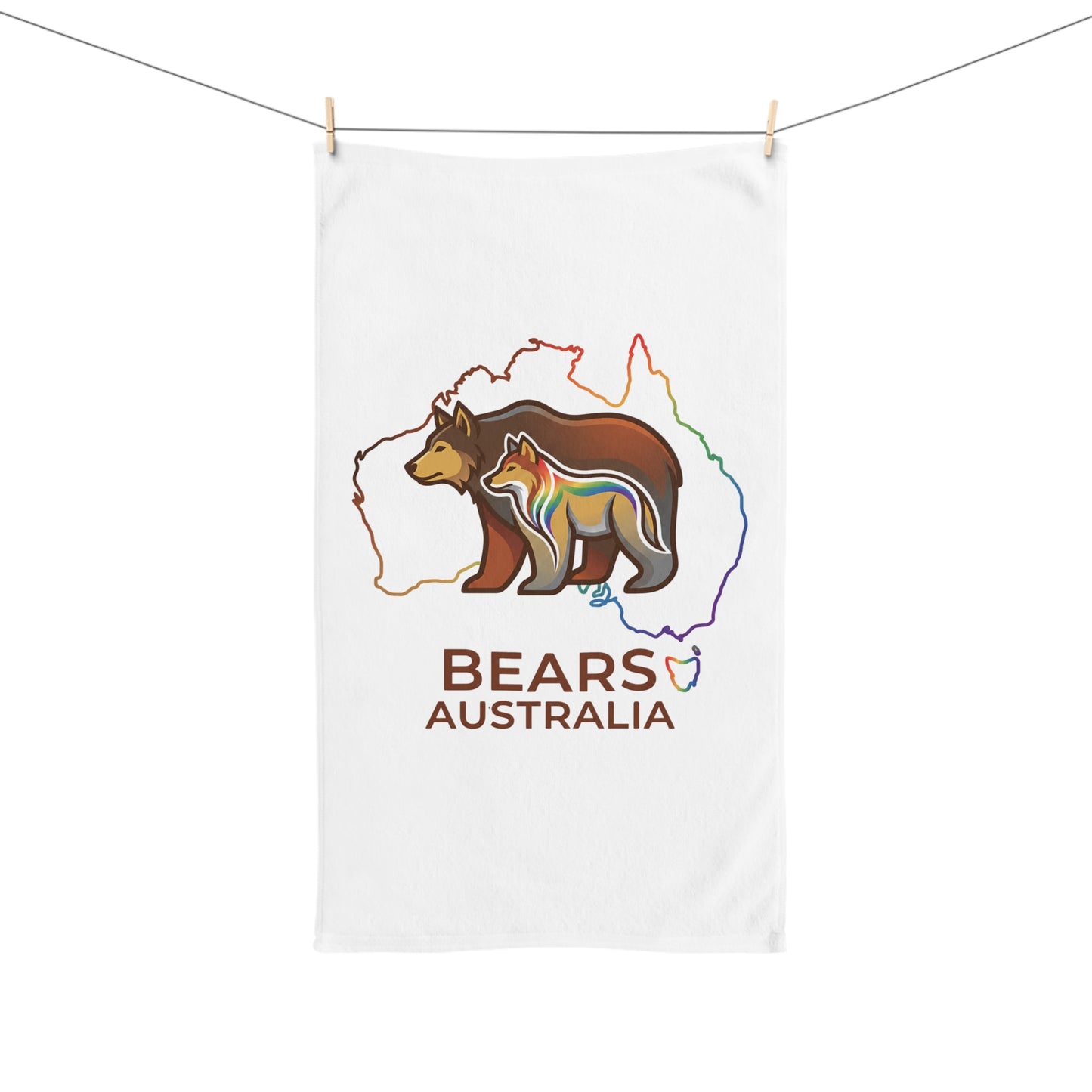 Trendy Rainbow Animal Graphic Kitchen Towel