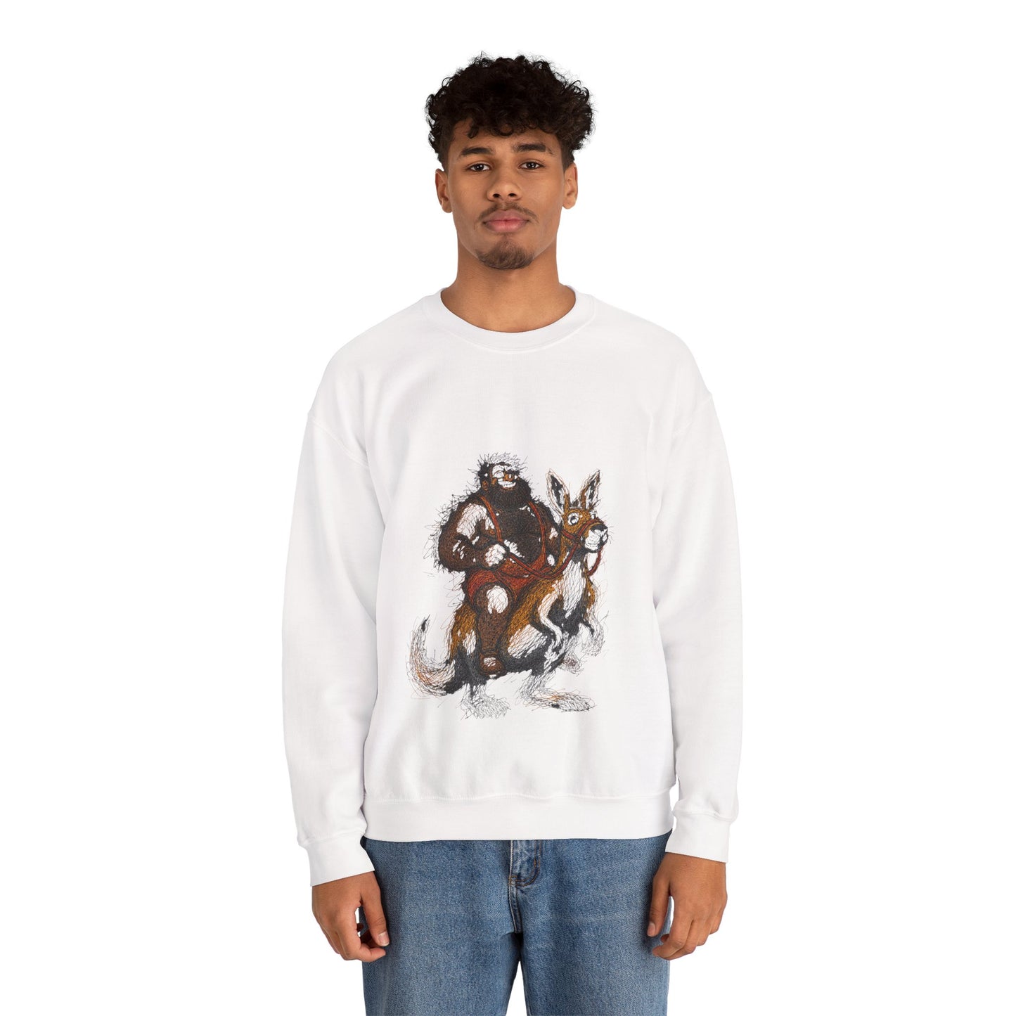 Supreme Bear Kangaroo Graphic Crewneck Sweatshirt