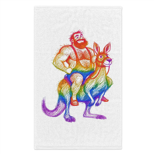 Soft Absorbent Rainbow Bear Kangaroo Hand Towel