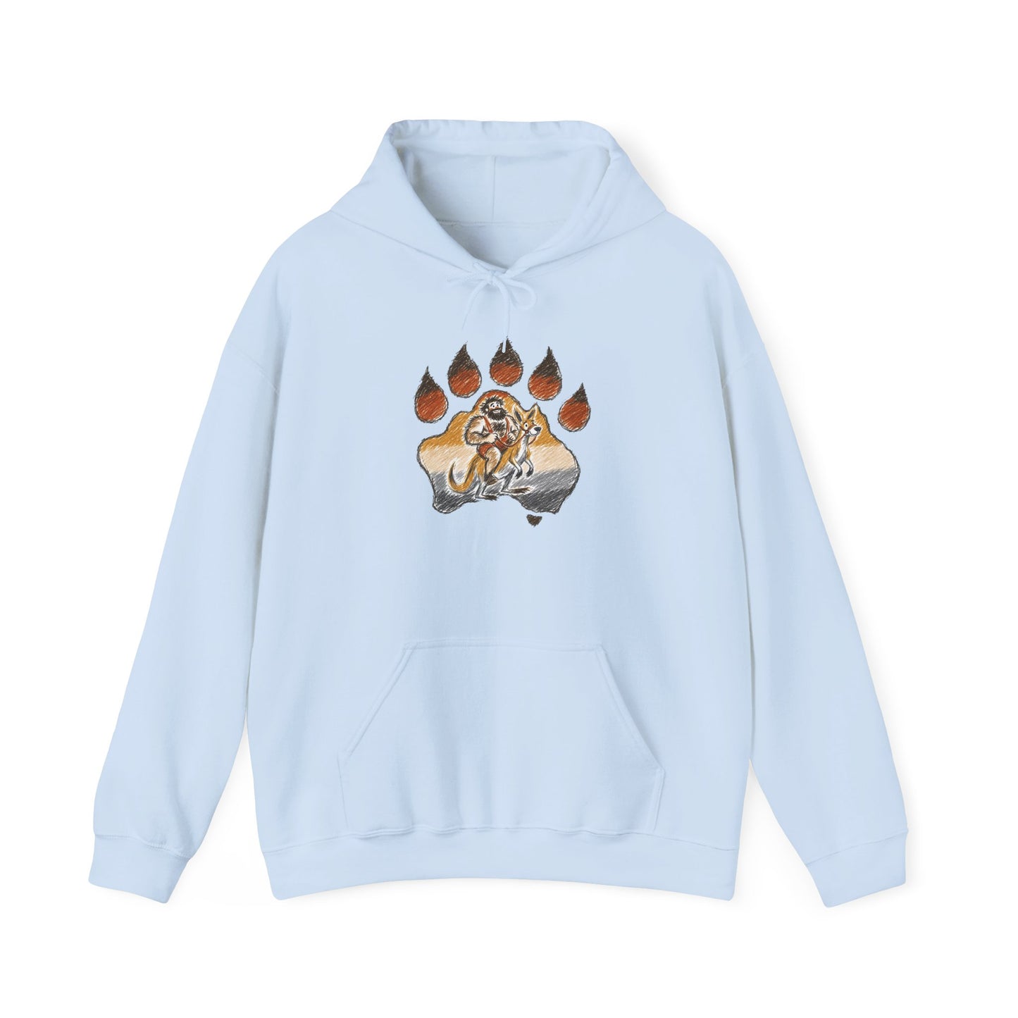 Trendy Australian Mascot Print Pullover Hoodie
