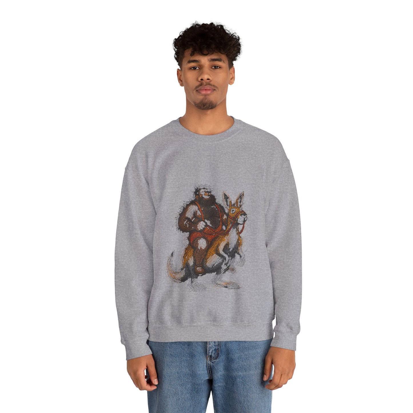Supreme Bear Kangaroo Graphic Crewneck Sweatshirt