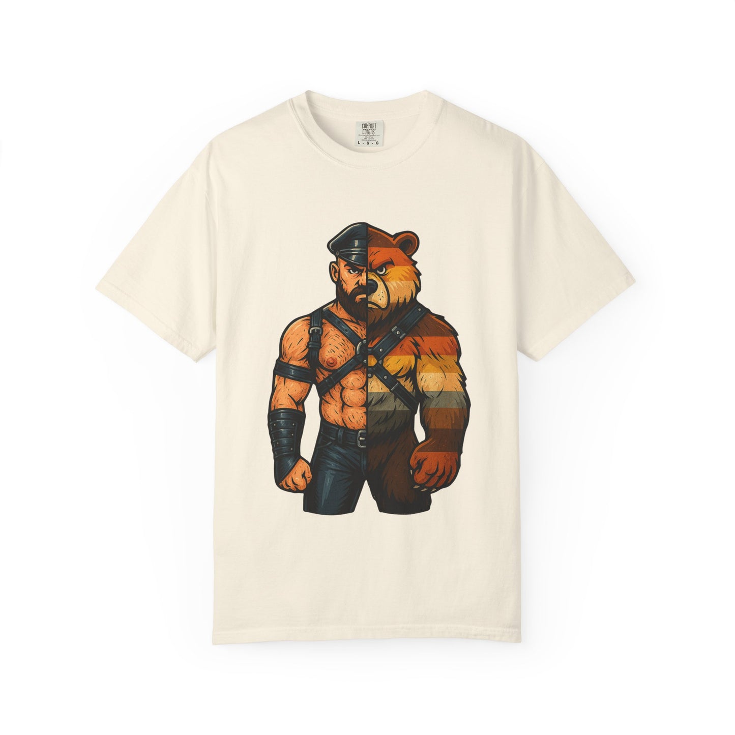 Celeste Bear Brotherhood Split Graphic T-Shirt